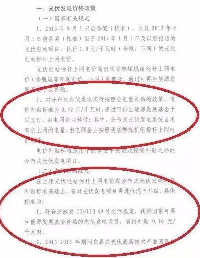 浙江省光伏補貼政策：省補再加0.1元/度！
