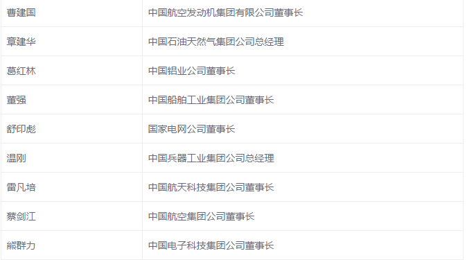 國網、國電投、大唐、神華、三峽等8家能源企業，總計29家央企大佬入選十九大代表