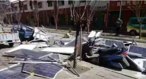 農村光伏電站被暴風雨侵襲毀損失嚴重 反過來看卻是件好事