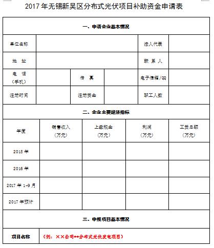 江蘇無錫新吳區組織申報2017年分布式光伏重點項目