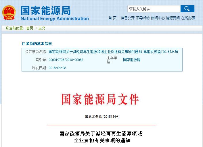 剛剛!國家能源局發文減輕可再生能源領域企業負擔