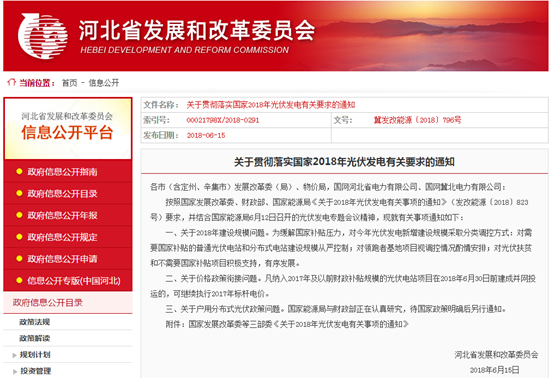 河北省分類調控今年光伏發電新增建設規模